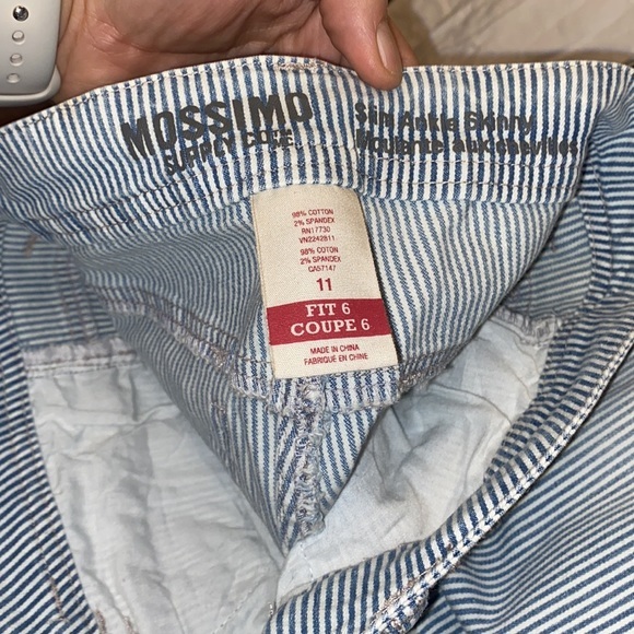 Ladies jeans size 11 striped Mossimo supply company - Picture 1 of 6